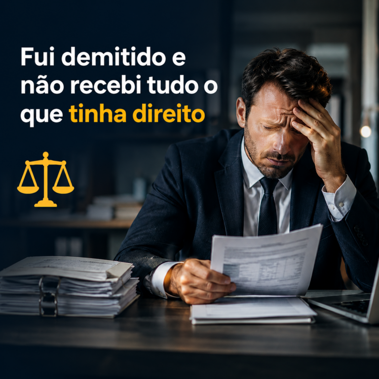 Fui demitido e não recebi tudo o que tinha direito