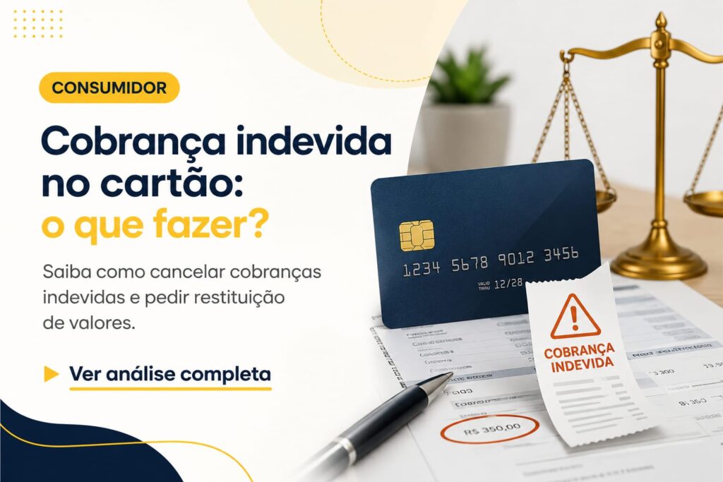 Cobrança indevida no cartão: o que fazer?