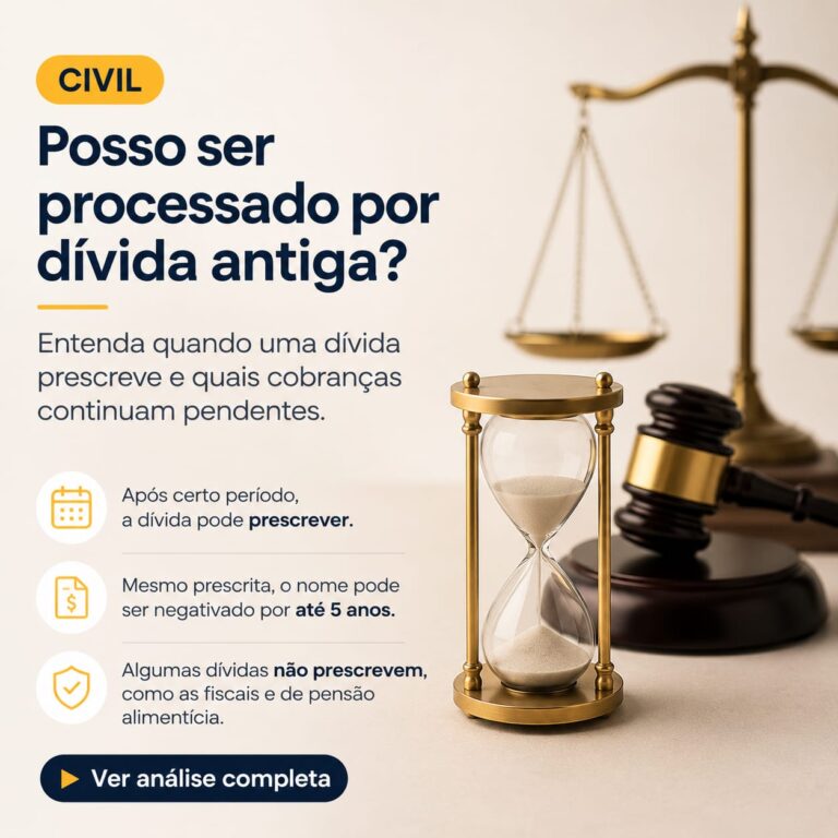 Posso ser processado por dívida antiga?
