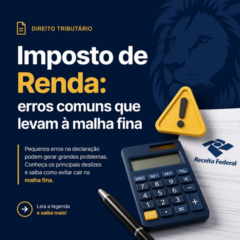 Imposto de Renda: erros comuns que levam à malha fina